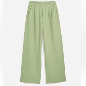 Madewell Harlow Wideleg Pants / Lemongrass Green 4